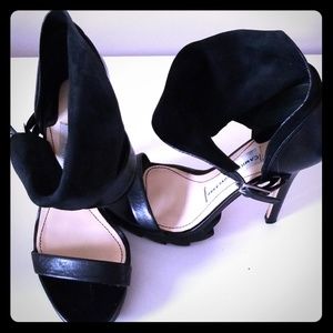 Camilla Skovgaard Leather and Suede Platform Heels